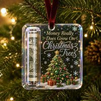 Nouveau produit, ornement cadeau de Noël, artisanat en acrylique, décoration de style européen et américain