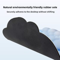 Support de clavier nuage uni transfrontalier en mousse à mémoire de forme avec repose-poignets en caoutchouc et tapis de souris pour le bureau (vente en gros)