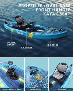 Planche à Pédales <span class=keywords><strong>Gonflable</strong></span> Durable E SUP CE pour Pêche, avec Siège Kayak – Équipement de Jeux Aquatiques pour Pêche et Sports de Plein Air - Product Image 4