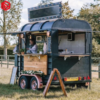 BELYOO Chine Vintage Camion De Crème Glacée Chariots De Nourriture Rue Café Camion Hot Dog Stand Cheval Remorque Remorque De Nourriture avec Entièrement Équipé