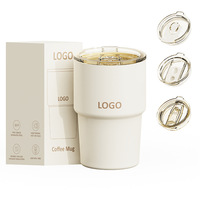 Gobelet isotherme mini en acier inoxydable 304 de 90 ml (3 oz) écologique avec couvercle - Blanc crème pour les fêtes - Vente en gros