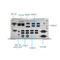 Ordinateur industriel sans ventilateur JWIPC, mini PC 256 Go, 8 Go de RAM DDR4, 3 ports USB 3.0, 9 ports USB 2.0, double LAN 2,5 Gb, double affichage HD, en stock