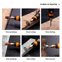 Mini meuleuse et perceuse électrique portative, moteur sans balais alimenté par batterie pour le polissage des artefacts, la sculpture sur bois et la gravure