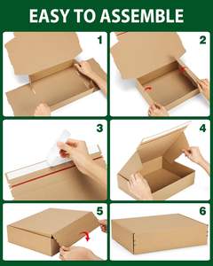 Cajas de Envío Blancas Personalizadas, Cajas de Cartón Autosellables para Empaque, Cajas de Cartón Corrugado para Envíos de Libros, Zapatos y Regalos - Product Image 4