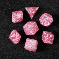 Ensemble de dés de jeu en acrylique à finition mate, 7 pièces, dés polyédriques antidérapants pour jeux de table professionnels