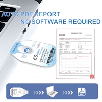 Registrador de Temperatura TempU02 de Un Solo Uso, 60 Días/90 Días, Sensor de Temperatura USB, Registrador de Datos de Temperatura Desechable