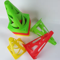Cône d'entraînement d'agilité en plastique PE souple et durable, multicolore, 29*18,8 cm, emballage personnalisable, marque SOCCER, pour le football