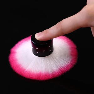Brosse à poussière pour ongles, élimine la poussière et les peluches des ongles, brosse de maquillage en forme de champignon, brosse de nettoyage, poils doux, outil à manche court - Product Image 2