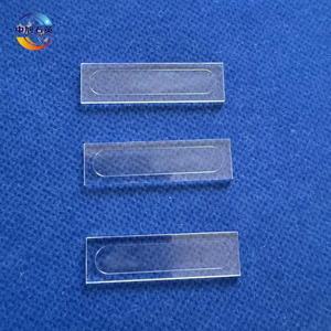 Quartz Wafer with Internal Grooves, Experimental Substrate for Powder Placement, Slotted Glass Wafer for Laboratory Use - Product Image 1
