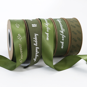 Tùy Chỉnh Sang Trọng Thiết Kế Kỹ Thuật Số In Grosgrain Satin <span class=keywords><strong>Ribbon</strong></span> Với Logo Chữ Một Mặt Cá Nhân Món Quà Đóng Gói <span class=keywords><strong>Ribbon</strong></span> - Product Image 4