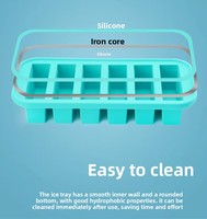 Contenedor de Preparación de Comidas Libre de BPA, Bandeja de Silicona para Congelador, Molde de Silicona para Hacer Hielo, Moldes de Silicona para Congelar Sopa, Contenedores de Almacenamiento para Congelación