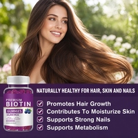 Gummies ODM Biotine 10000mcg saveur Myrtille pour la santé des cheveux, de la peau et des ongles – Vente en gros