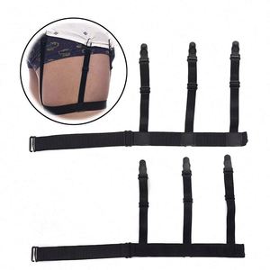 Bretelles de maintien de chemise pour hommes et femmes, élastiques, réglables, pour chemises de ville, avec support de bas et ceinture de maintien - Product Image 1
