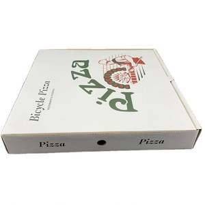 Nouveau type de boîtes à pizza en carton ondulé blanc en vente chaude, personnalisées, 12, 13, 14, 18 pouces, boîtes à pizza en carton ondulé blanc uni - Product Image 3