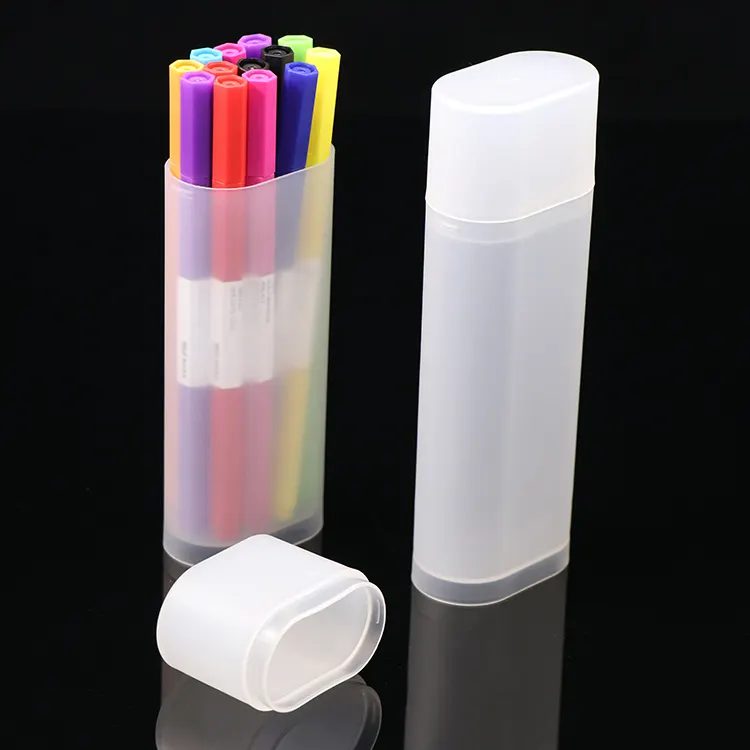 YUZMEI Plastic School Pen Box Pencil Container Pens And Pencils Stationery Kids Pencil Box Plastic Boxes For Markers