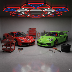 Hexagon Honeycomb Lamp for Car Wash &amp; Workshop,<strong>LED</strong> <strong>Work</strong> <strong>Lights</strong> for Garage Ceiling Parking Garage Luminaires,hexagon <strong>Led</strong> <strong>Light</strong> - Product Image 6