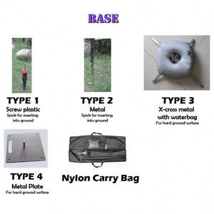 Bendera pantai bulu LOGO kustom bendera air mata bendera dasar air dengan dudukan - Product Image 4