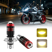 Mini phare LED pour moto D2 X en acier avec douille BA20 H4 P15D, phare de moto D2-X