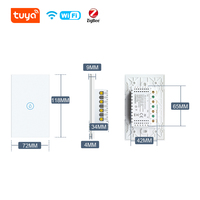 Interrupteur mural intelligent Smart Life 20A WiFi 2.4GHz RF433 1 Gang 1 Voie pour chauffe-eau 4000W avec minuterie et compte à rebours, contrôle vocal via APP, compatible Alexa Google