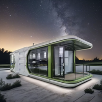 Style moderne de luxe petite maison dirigeable Pod salle commerciale bâtiment préfabriqué espace Capsule maison