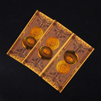 Carte souvenir personnalisée en feuille d'or PET, carte de collection