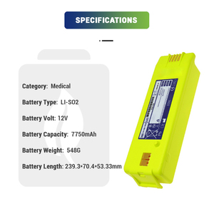 Batterie de remplacement pour <span class=keywords><strong>défibrillateur</strong></span> médical LI-SO2 12V 7750mAh <span class=keywords><strong>Zoll</strong></span> Powerheart G3 Pro <span class=keywords><strong>AED</strong></span> Lithium Ion Pack 9146-102 9146-202 - Product Image 4
