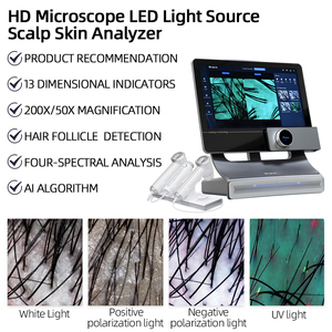 Analizzatore Intelligente AI <span class=keywords><strong>per</strong></span> <span class=keywords><strong>Capelli</strong></span> <span class=keywords><strong>e</strong></span> Cuoio Capelluto, Rilevatore di Analisi Cutanea <span class=keywords><strong>e</strong></span> Capillare, Macchina <span class=keywords><strong>per</strong></span> Analisi dei <span class=keywords><strong>Capelli</strong></span> - Product Image 4