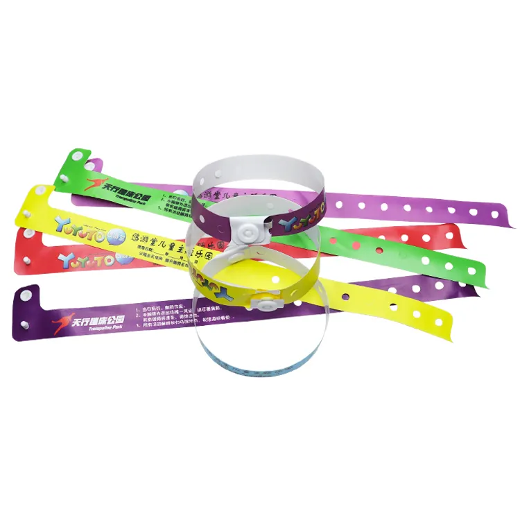 personalised popular water proof reusable vinyl disposable id custom pvc wristbands for events