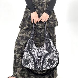 Bolso de Hombro con Estampado de <span class=keywords><strong>Leopardo</strong></span> Estilo Y2K Vintage, con Múltiples Compartimentos, Bolso <span class=keywords><strong>Bandolera</strong></span> Maillard - Product Image 4