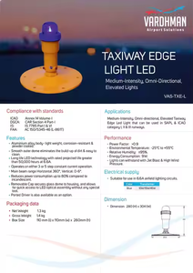 Luz de borde de delantal de obstrucción de aviación de luz elevada de pista de rodaje LED compatible con ICAO/FAA/IEC en azul y verde AR111 tipo base - Product Image 3