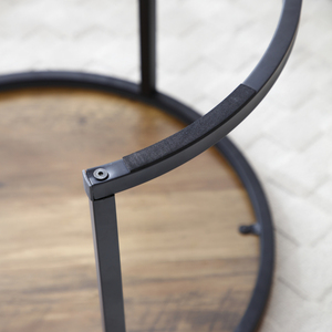 Set Of 2 Round <b>Coffee</b> <b>Tables</b> With Metal Frame Wood Top Nesting Side <b>Table</b> For Living Room Bedroom Apartment - Product Image 5