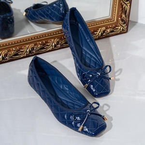 Nuove <span class=keywords><strong>ballerine</strong></span> estive stagionali ricamate Casual <span class=keywords><strong>a</strong></span> <span class=keywords><strong>punta</strong></span> quadrata Slip-On con Design leggero in PU confortevole soletta - Product Image 5