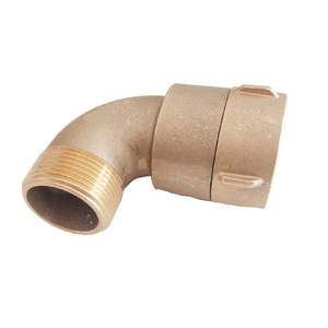 Conexión de Latón Forjado y Fundido de 1-1/2" FNPT X <span class=keywords><strong>MNH</strong></span>, Estándar NFPA, 90 Grados °   Codo Giratorio Continuo - Conector Duradero para Mangueras Contra Incendios/Tuberías de PVC - Product Image 2