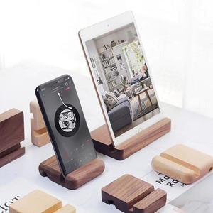 Wood Phone <b>Stand</b> Tablet Holder Black Walnut Modern Simple Desk Organizer For Smartphone And Tablet - Product Image 1