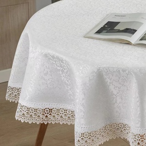 <span class=keywords><strong>Tovaglie</strong></span> <span class=keywords><strong>ovali</strong></span> classiche fatte a mano con bordo in pizzo poliestere Design Patchwork floreale impermeabile per uso domestico - Product Image 2