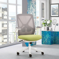 Chaise de bureau ergonomique moderne à dossier haut en tissu pivotante à bas prix avec support lombaire réglable certifié