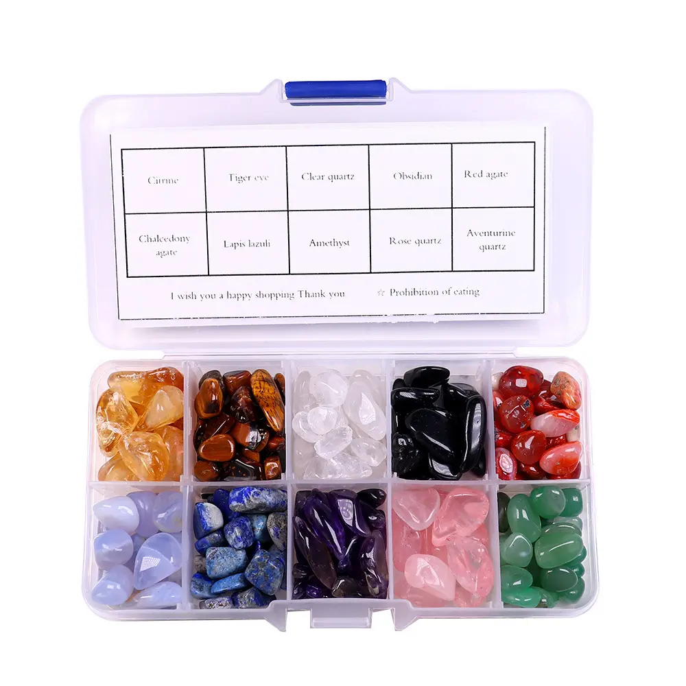 Großhandel hochwertige Geschenk box für Edelsteine und Mineralien Kinder lernen Heil kristalle Naturstein Geschenks ets