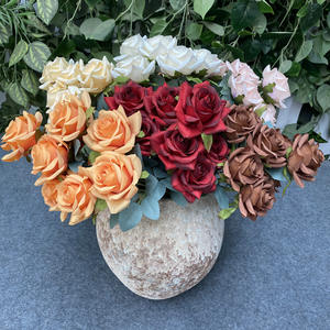 Bouquet di Rose Artificiali in Seta all'Ingrosso, 10 Teste, Stile Costiera Amalfitana, per Matrimoni, Lauree, Decorazioni di Halloween, Impermeabili - Product Image 2