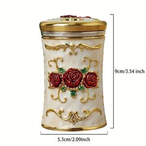 Creative European Style <b>Plastic</b> Toothpick Box with Rose Design for Restaurant Hotel KTV Living Room Coffee <b>Table</b>-Zhejiang Origin - Product Image 2