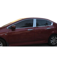 Décorations de fenêtres de voiture en acier inoxydable pour Honda City Grace 2009 2010 2011 2012 2013 2014 Accessoires extérieurs Kit auto