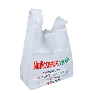 Биоразлагаемая Низкая Цена Заказной Супермаркет жилет футболка сумка для покупок упаковка Pla пластиковый пакет