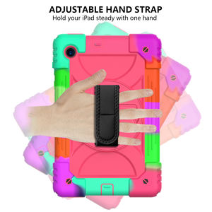 Arc-en-ciel Étui à <span class=keywords><strong>Tablette</strong></span> Pour <span class=keywords><strong>Lenovo</strong></span> Tab <span class=keywords><strong>M10</strong></span> <span class=keywords><strong>Plus</strong></span> 10.3 Pouces TB-X606F/TB-X606X Avec Dragonne + Bandoulière + Couverture de Béquille - Product Image 2