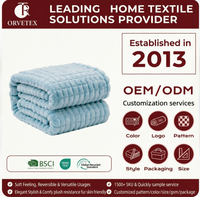 Couverture en flanelle à carreaux Orvetex, style européen et américain, couleur unie, épaisse et chaude, universelle pour toutes les saisons
