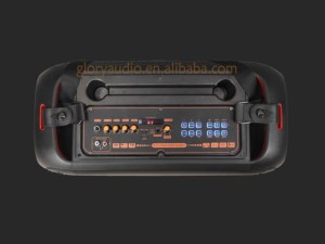 デュアル6.5インチポータブルワイヤレスカラオケラジオRGBLED照明耐久性のあるTWS屋内屋外パーティースピーカー補助USBマイク - Product Image 5