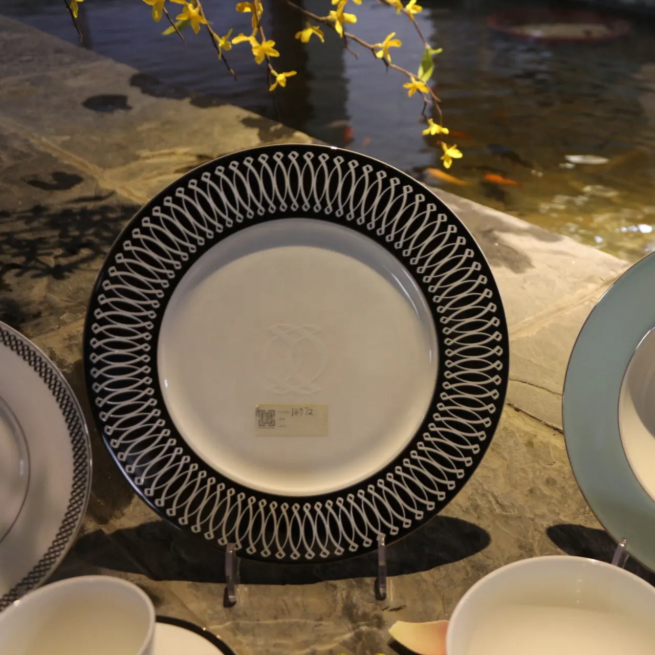 High quality fine bone china dinner set kitchenware porcelain ceramic tableware bone china tea set pakistan