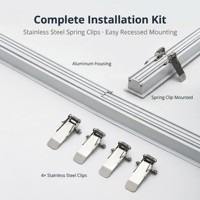 Lampu Linear LED Tersembunyi 1514mm 36W Bebas Kedip 3600lm Ra>80 Diffuser PC Opal Tanpa Bingkai 50x30mm Aluminium 6063 6500K Dapat Disambung