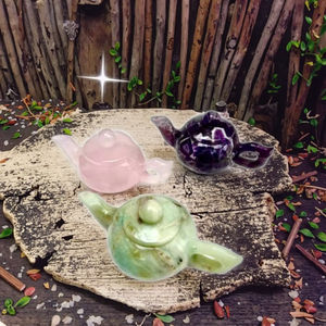 Théière miniature en agate Crystalhola, artisanat populaire, diverses couleurs, gravée, pour cadeau et décoration intérieure - Product Image 1