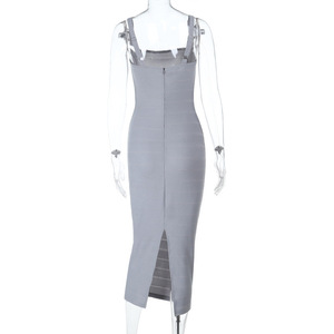 <span class=keywords><strong>Robe</strong></span> <span class=keywords><strong>longue</strong></span> moulante sexy à fines bretelles pour femme, style décontracté d'<span class=keywords><strong>été</strong></span>, élégante, coupe ajustée, Nouveautés 2026 - Product Image 4