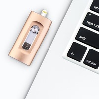 Nueva Memoria USB Metálica al por Mayor para iPhones, 3 en 1, de Alta Capacidad, 32GB/64GB, Compatible con Teléfonos y Computadoras