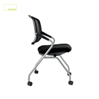 Chaise de visiteur de bureau de conception moderne de meubles commerciaux avec le bas prix pliable de caractéristique de tissu et de maille